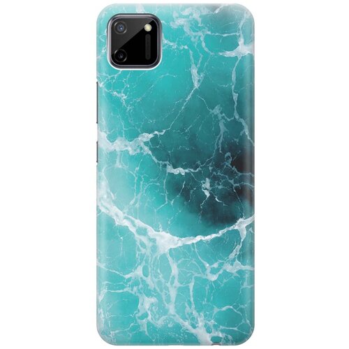 фото Ультратонкий силиконовый чехол-накладка для realme c11 с принтом "лазурный океан" gosso