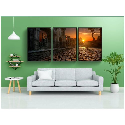 фото Набор модулных постеров для интерьера "дуга постоянной, колизей, рим" 60x90 см. в тубусе, без рамки lotsprints