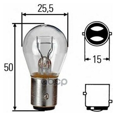 Лампа P21/5w Min 10 HELLA арт. 8GD002078-121