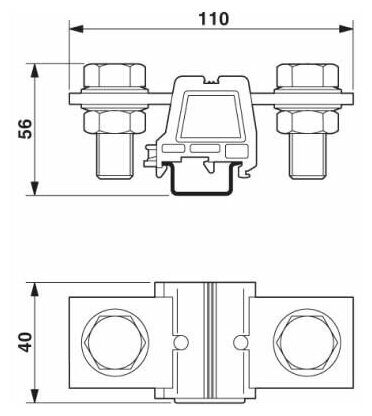 Клемма для сильных токов (сильноточная) UHV 95-AS/AS - 2130020, Phoenix Contact - фотография № 2