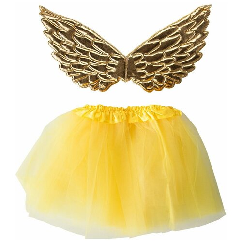 Карнавальный костюм Riota Единорог, крылья+юбочка, желтый, 1 шт