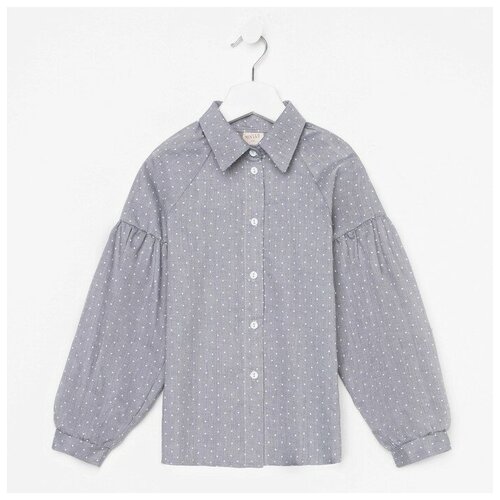 Рубашка детская MINAKU: Cotton collection цвет серый, рост 122 7576082