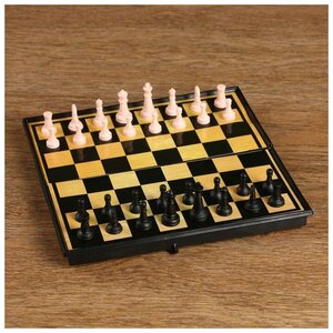 Настольная игра 3 в 1 "Атели": шашки, шахматы, нарды, 19 х 19 см 536136