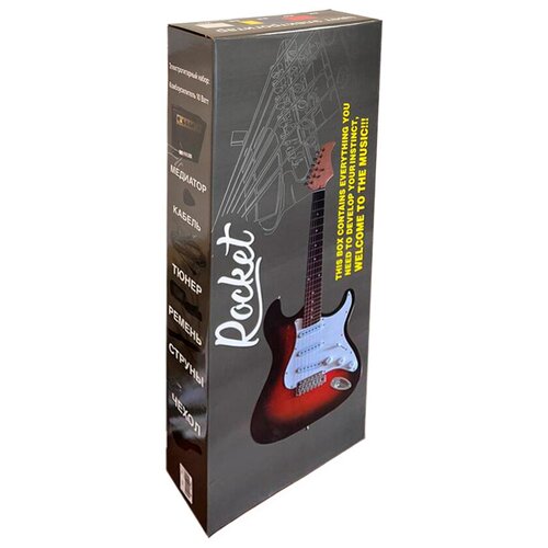 Электрогитарный набор ROCKET PACK-1 BK rocket st 02 wh 39 электрогитара тип корпуса stratocaster