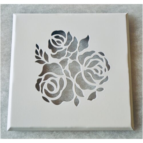 Вытяжной вентилятор с декоративной решеткой на магнитах декоративный рисунок Розы 940₽