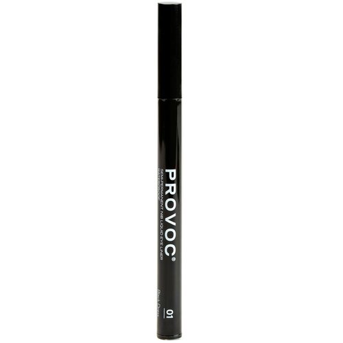 Provoc подводка-фломастер Semi Permanent Nib Liquid Eye Liner, оттенок 01 Black Dress фломастер подводка в карандаше для глаз provoc nib liquid eye liner 0 7 мл