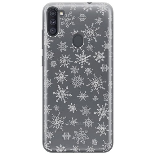 фото Re:pa чехол - накладка transparent для samsung galaxy a11 / m11 c 3d принтом "fairy snowflakes"