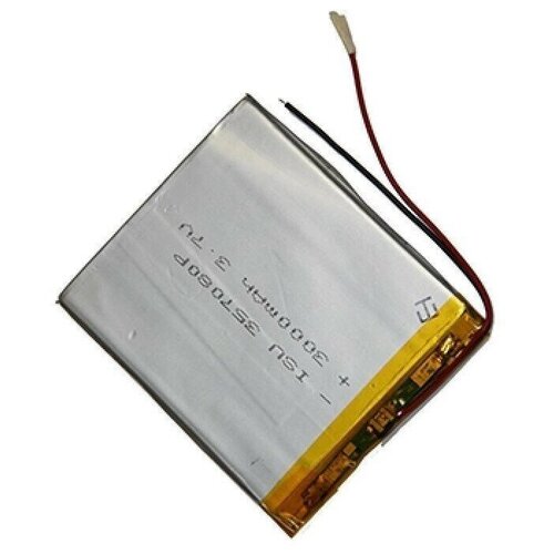 аккумулятор li pol батарея 3555130 3 7v li pol 3000 mah 3 5x55x130 mm Аккумулятор универсальный 357080p 3,7v Li-Pol 3000 mAh (3.5*70*80 mm)