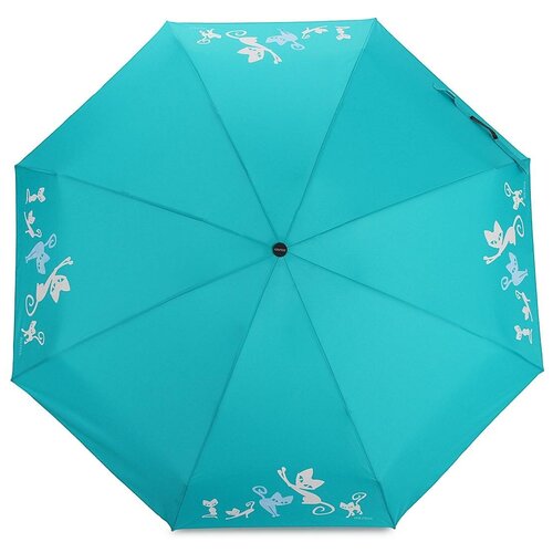 Женский зонт механический с проявляющимся рисунком 654 Light Blue