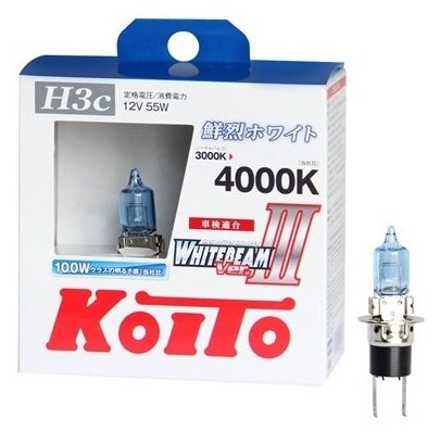 Лампа высокотемпературная Koito Whitebeam H3c 12V 55W (100W) 4000K