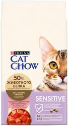 Сухой корм для кошек CAT CHOW с чувствительным пищеварением, с высоким содержанием домашней птицы, с лососем 7 кг