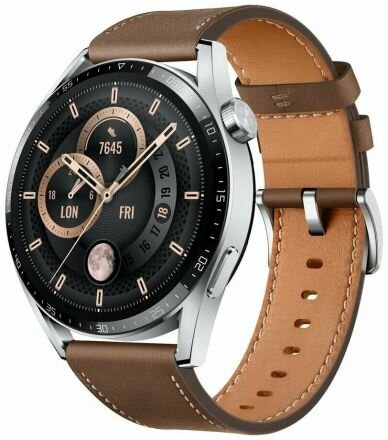 Умные часы Huawei Watch GT 3 Classic JPT-B29V (55028463) Stainless Steel / Brown Leather