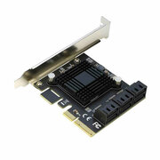 Контроллер PCIe x4 v3.0 (ASM1166) 6 x SATA, SATA 3.0 (6Gb/s) | ORIENT A1166S6