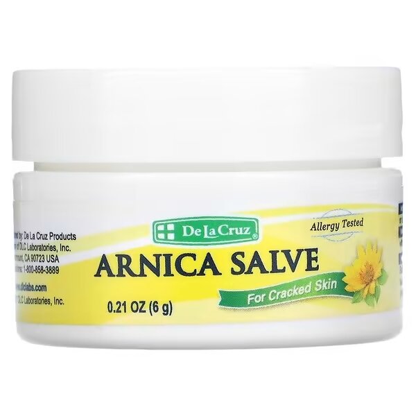 De La Cruz Arnica Salve Крем с арникой для потрескавшейся кожи, 0,21 унций (6 г)