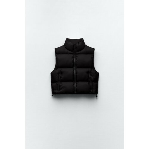 Жилет Zara, размер S, черный жилет zara puffer черный