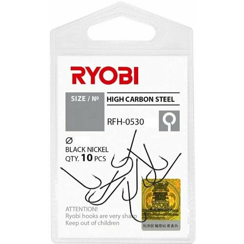 фото Крючок рыболовный ryobi rfh-0530 №10 ( упк. по 10шт.)