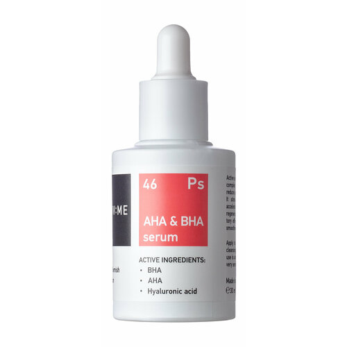 PRUV: ME Ps 46 AHA & BHA serum Сыворотка для лица с AHA и BHA против несовершенств, 30 мл