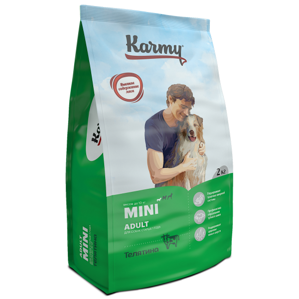 Karmy Mini Adult Корм для собак мелких пород с Телятиной