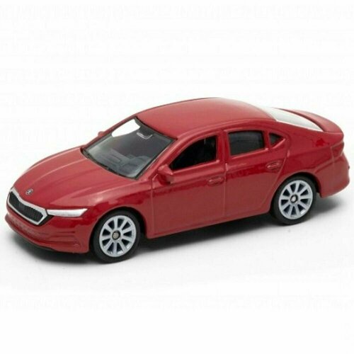 Игрушка модель машины 1:38 SKODA OCTAVIA IV 43806WR красный Welly модель машины welly 1 38 skoda octavia iv 43806 красный