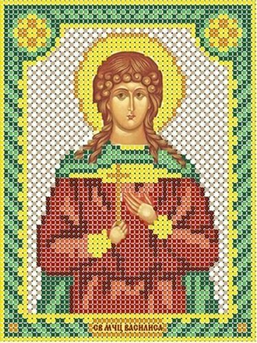 Схема для вышивания бисером (без бисера), именная икона "Святая ...