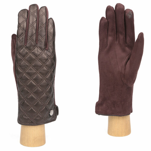 фото Перчатки fabretti, размер 7, коричневый