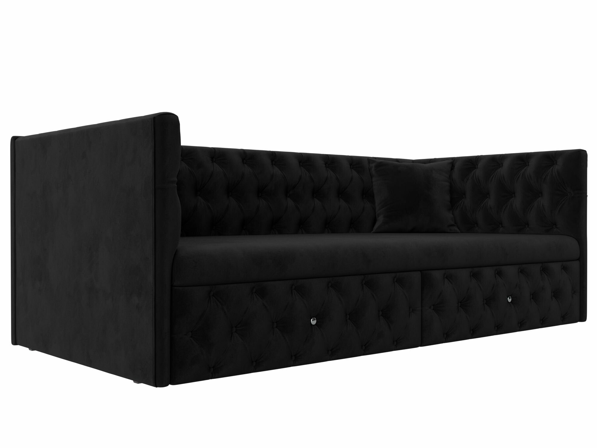 фото Детский диван Найс, Велюр черный