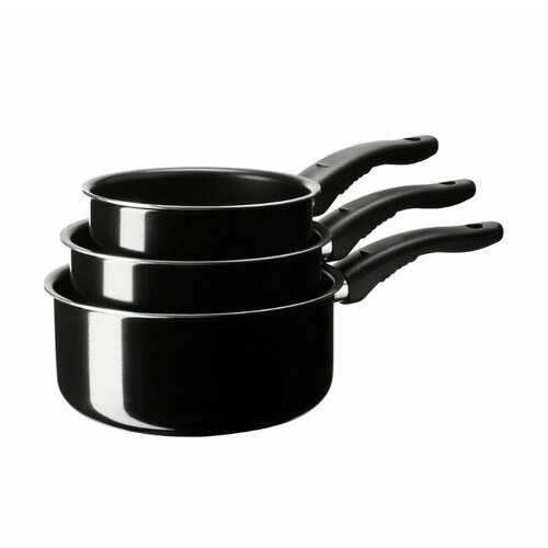 Набор кастрюль икеа кавалькад 3 предмета черный 3 шт 2690₽