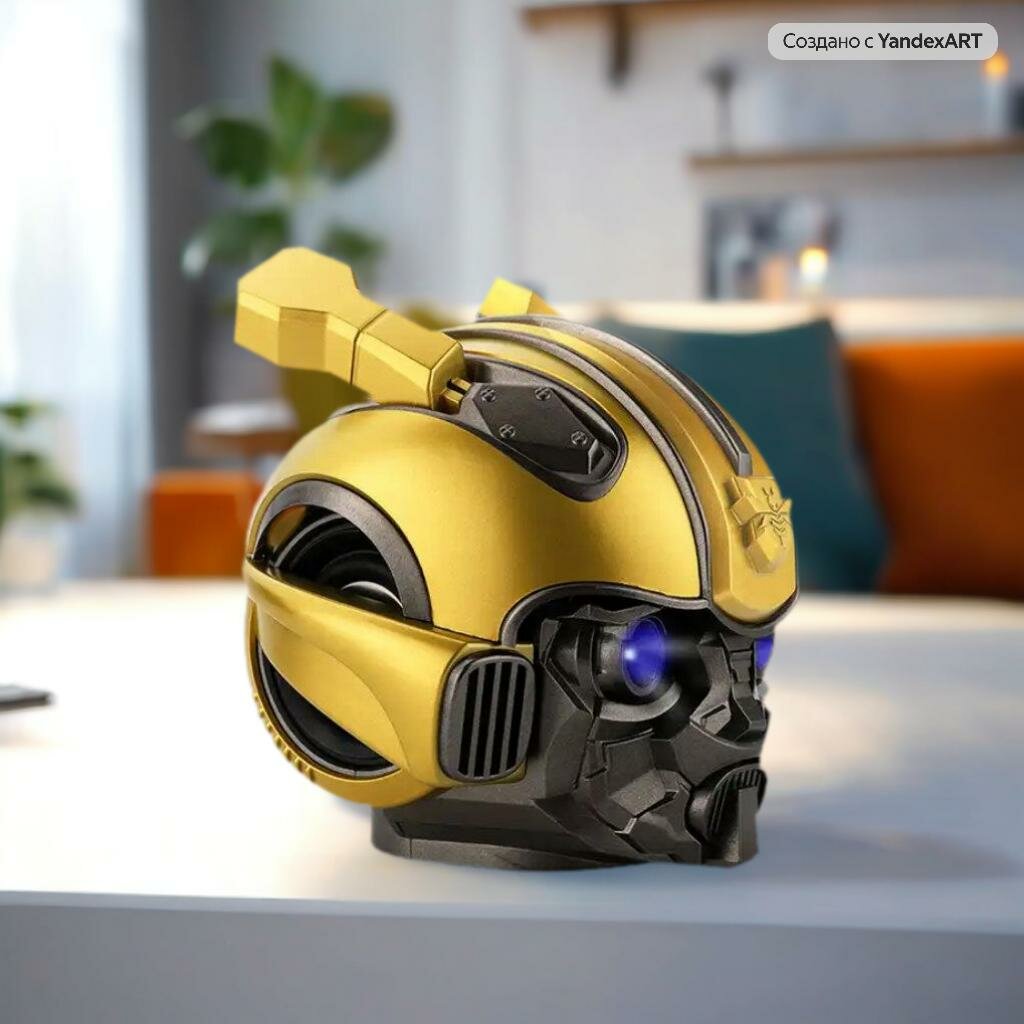 Портативная колонка, Беспроводная Bluetooth колонка "Бамблби" (Bumblebee), блютуз колонка с сабвуфером, Подарок на День защиты детей