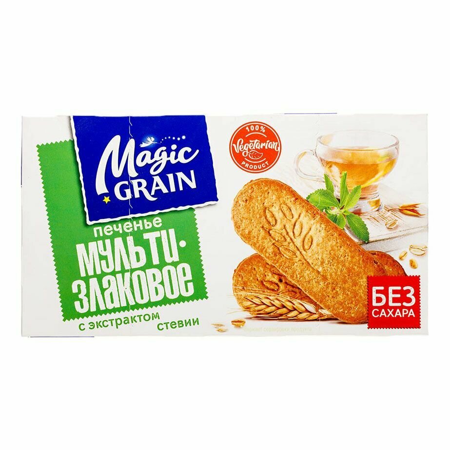 Печенье Хлебный Спас Magic Grain мультизлаковое с экстрактом стевии 150 г