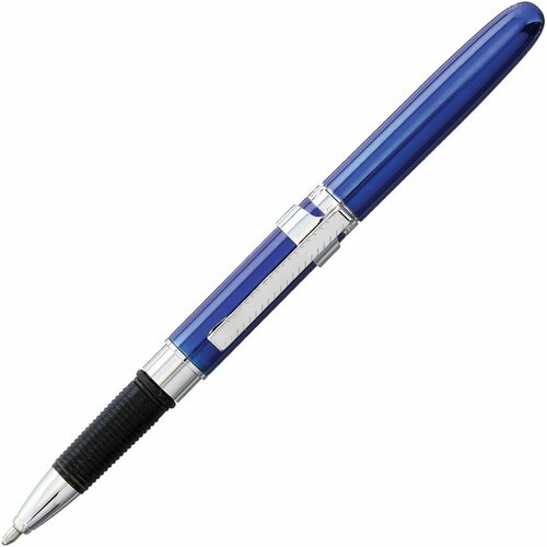 Космическая шариковая ручка с упором для письма, стилусом и клипсой Fisher Space Pen Bullet (Lacquered Blue)