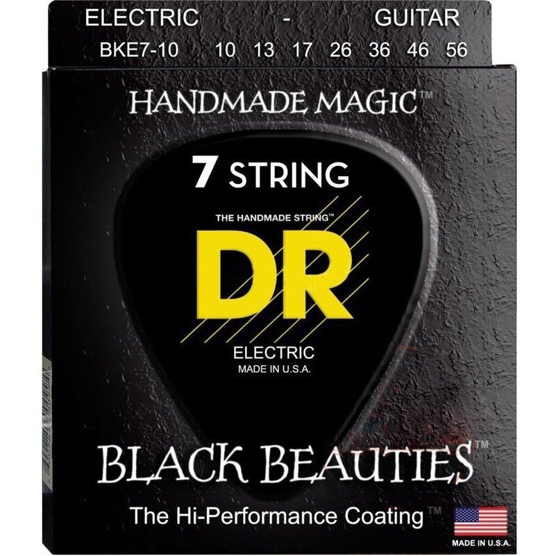 Струны для электрогитары DR String BKE7-10 BLACK BEAUTIES