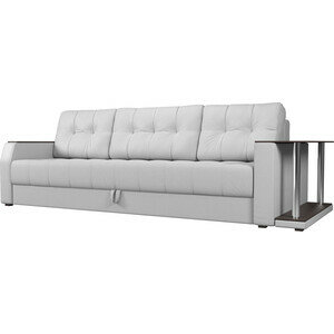 фото Диван-еврокнижка АртМебель Атлант эко-кожа белый стол с правой стороны