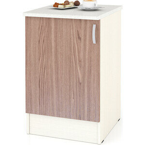 фото Стол 50 см Мебельный двор Мери ШН500 дуб/ясень шимо темный универсальная дверь столешница № 130 сахара белая