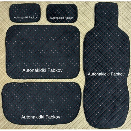 Накидки на сиденья С боковинами и подголовниками из стёганного велюра цвет черный С красными нитками для Iveco Daily Ивеко Дейли 2800₽