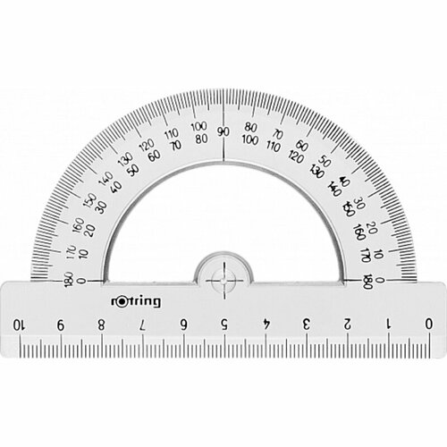 Транспортир полукруглый Rotring Centro 10 см Пластик 420₽