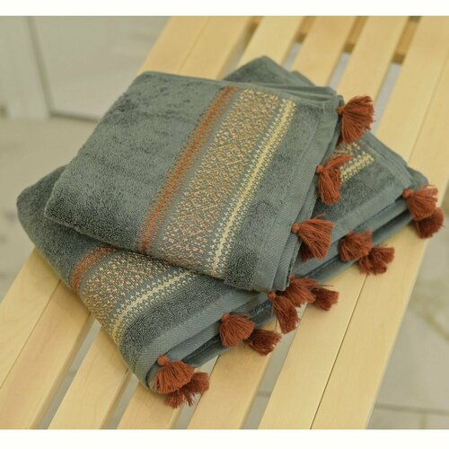 Union Home Набор банных полотенец 50х90см 70х140 см Хлопок Оливковый Халима DJ1 5000₽