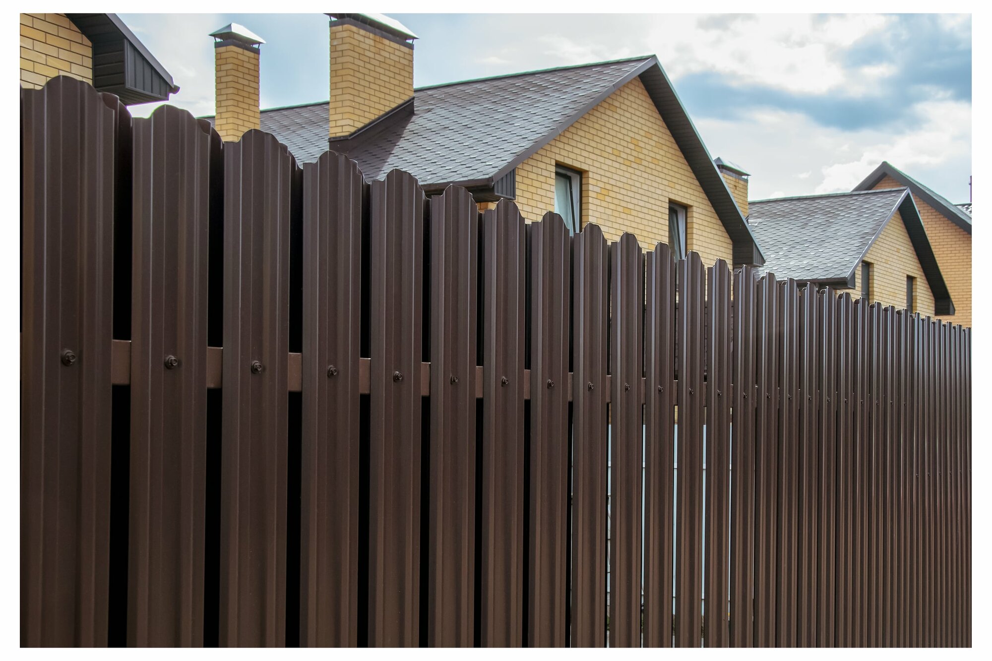 фото Металлика Штакетник металлический двухсторонний коричневый 10 штук в упак. 1,2-8017\/8017 1,2-8017/8017