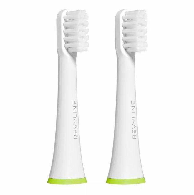 Насадка для электрической зубной щетки Revyline RL 050 Kids, салатовая, 2 шт.