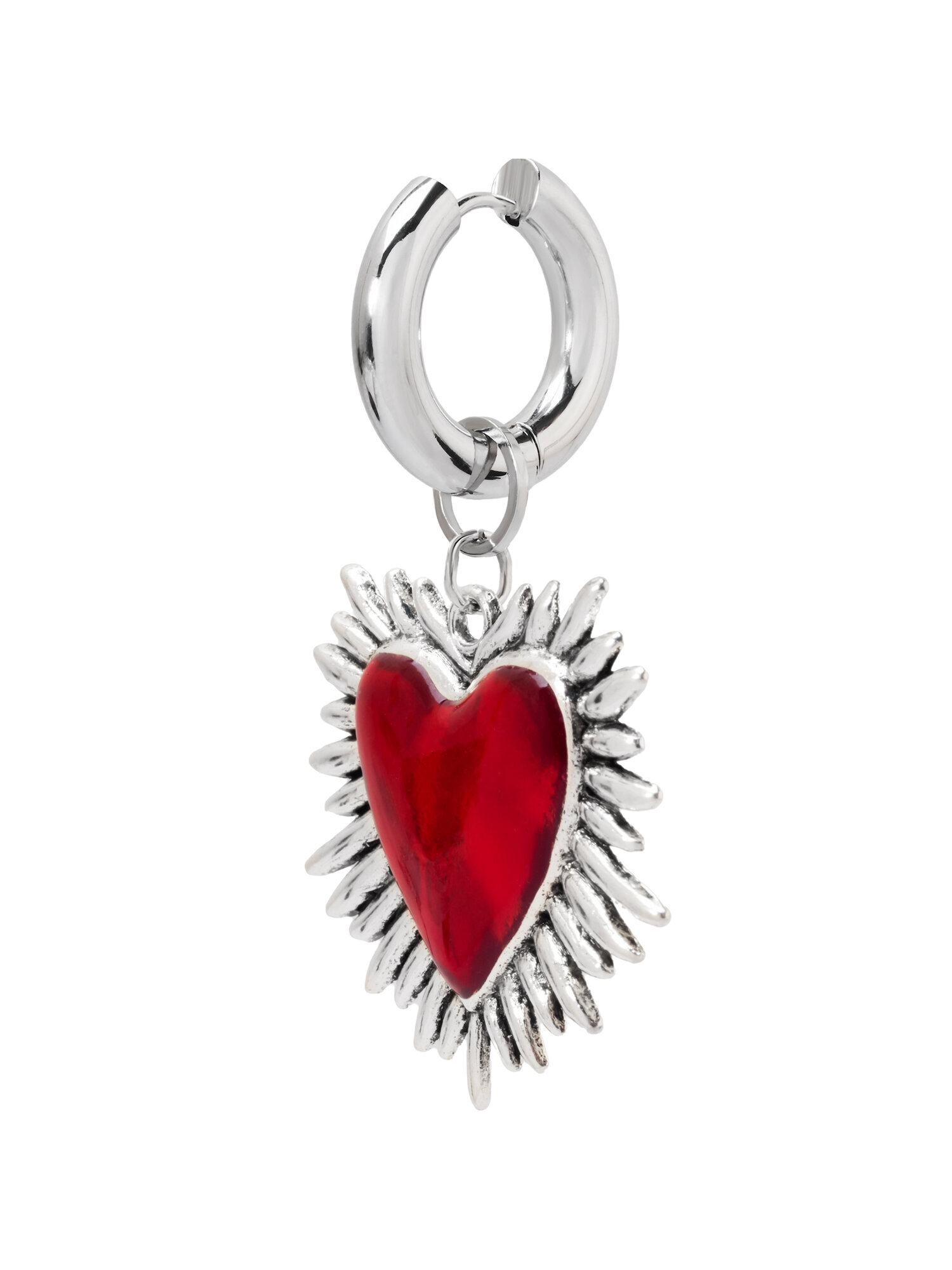 Моносерьга LUMINORA "RED REBEL HEART" мм 