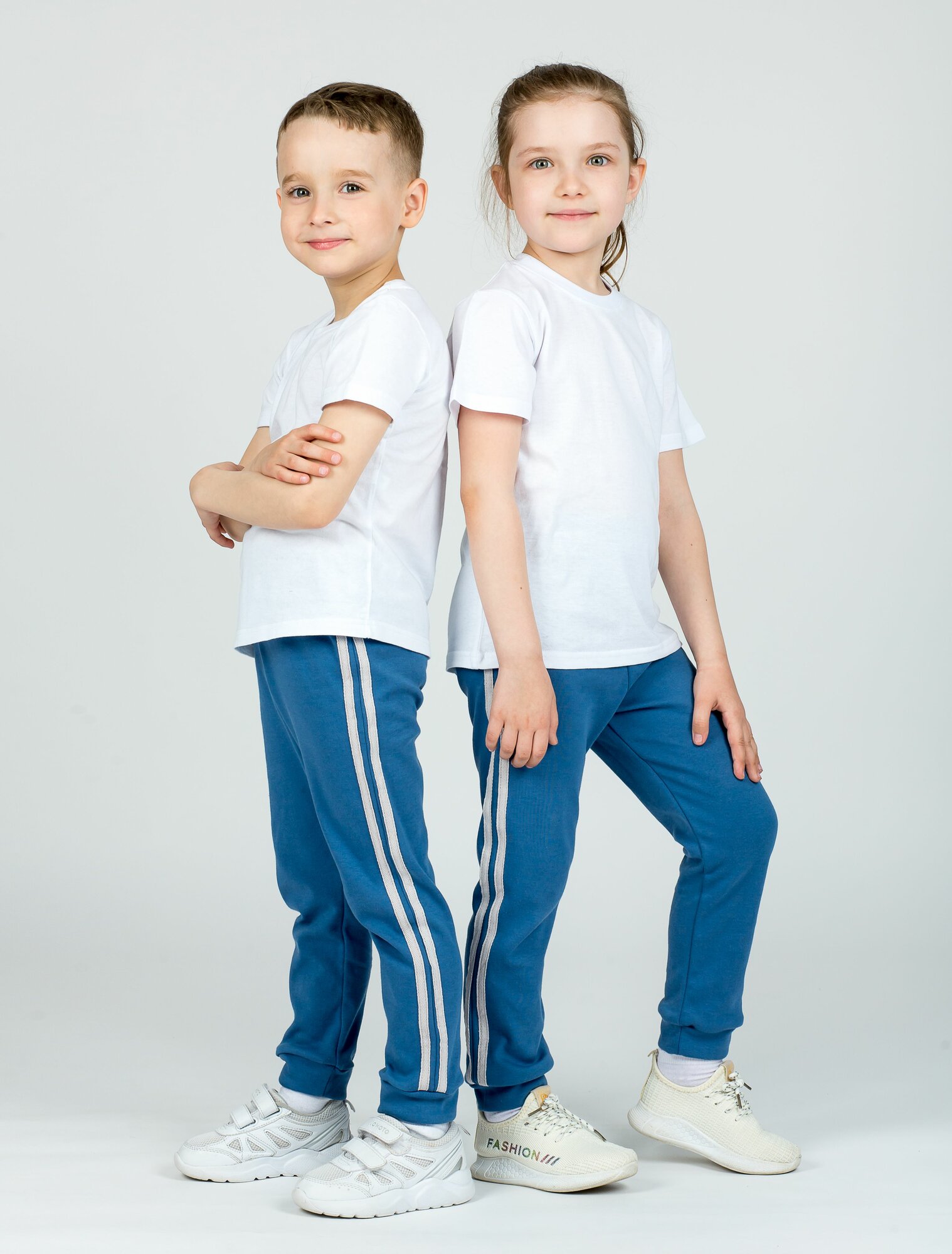 Брюки спортивные KiMMi & co размер 60 (рост 110) синий