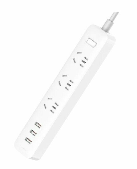 фото Сетевой фильтр Xiaomi Mi Power Strip 3 гнезда + 2USB + USB Type-C 20W , белый