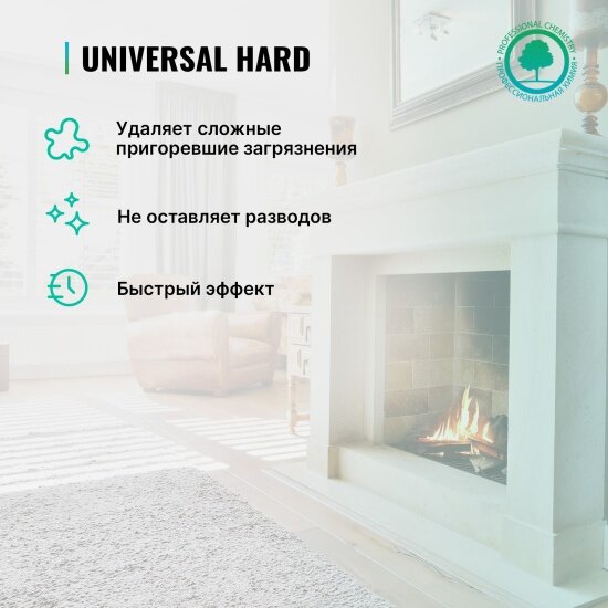 Чистящий спрей Prosept Universal Hard для каминных стекол от сажи и копоти, готовый состав, 500 мл — фото 1
