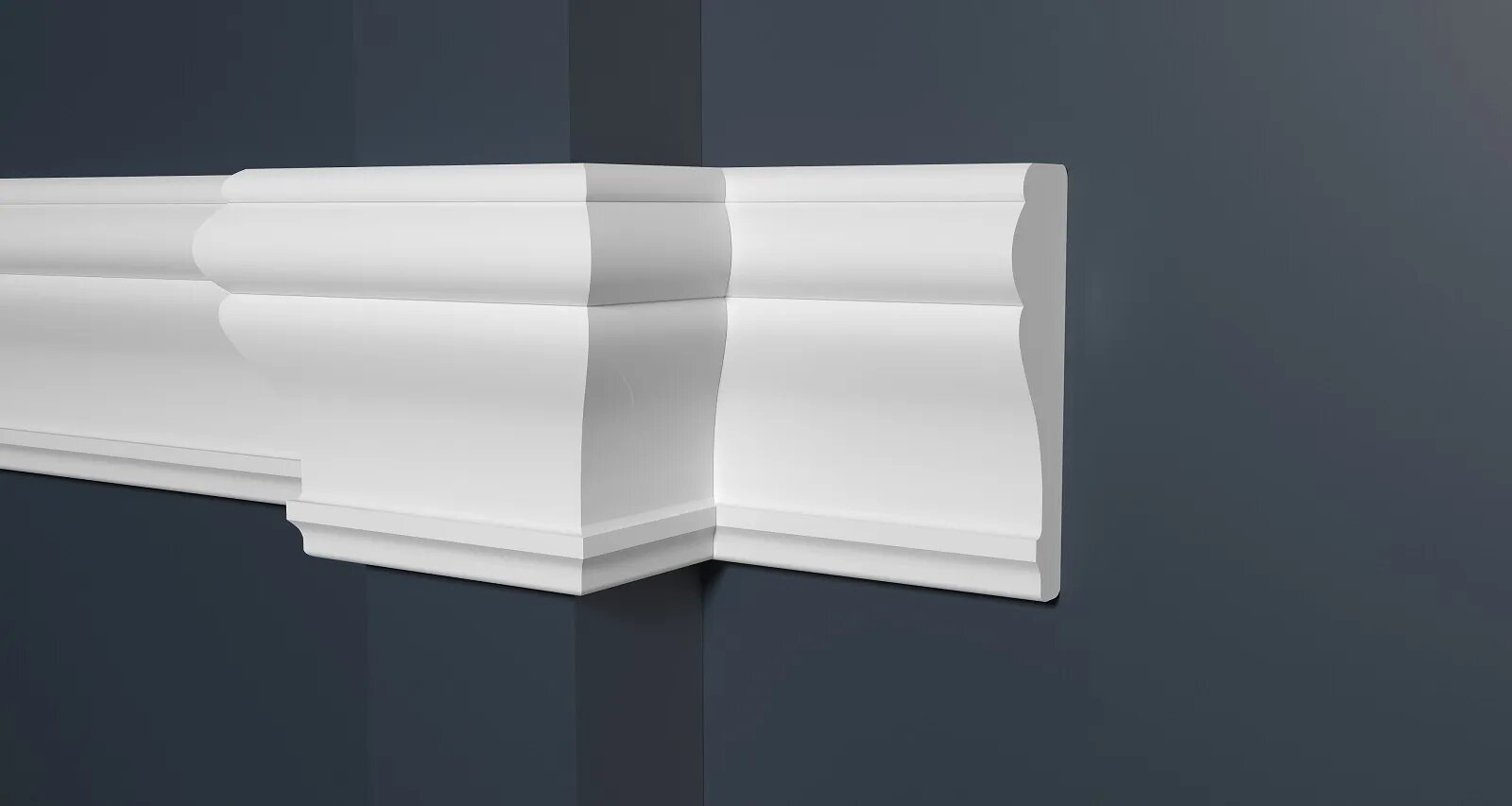 Молдинг Decor-Dizayn D152A из дюрополимерна гладкий под покраску 2 метра 1 шт.