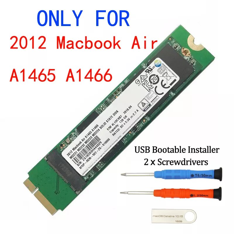 SELLTOONE SSD для Macbook Air A1465, A1466 128/256/512/1 ТБ, 128 ГБ