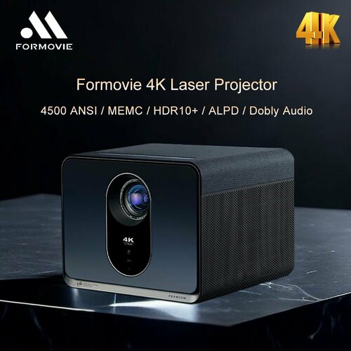Лазерный проектор Formovie X5 4K ALDP 4500 ANSI с яркостью 128 ГБ памяти 143000₽