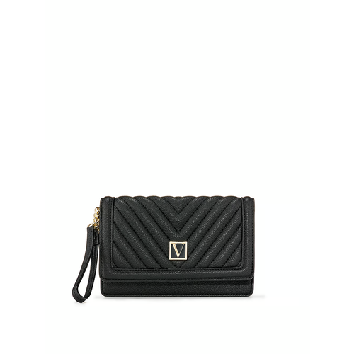 Кошелек Victoria's Secret, фактура зернистая, черный