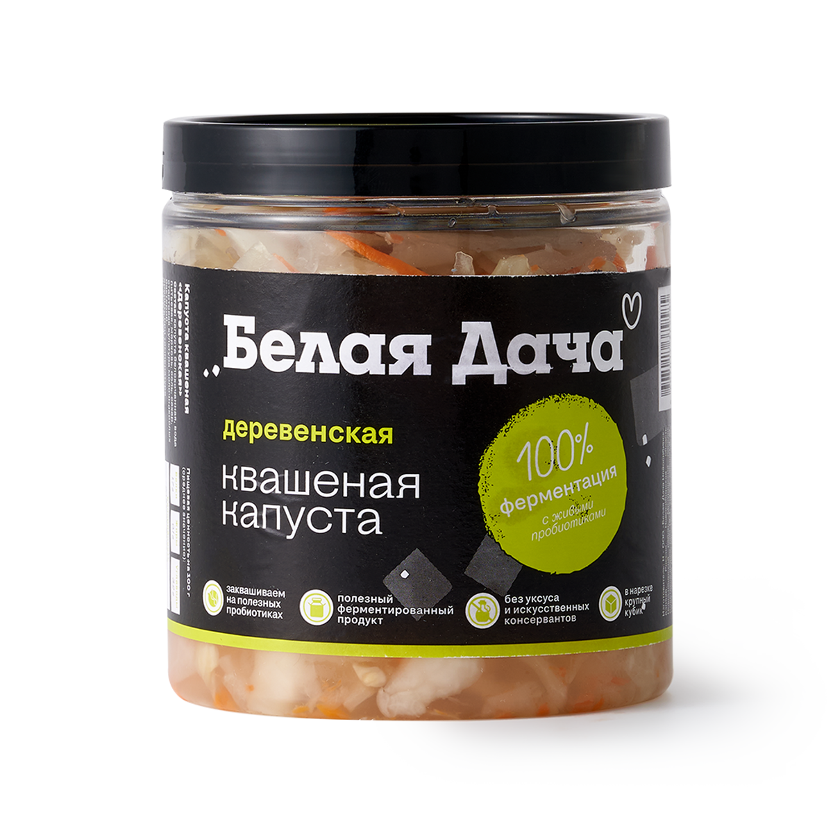 Квашеная капуста «Белая Дача» Деревенская, с живыми пробиотиками, 450 г