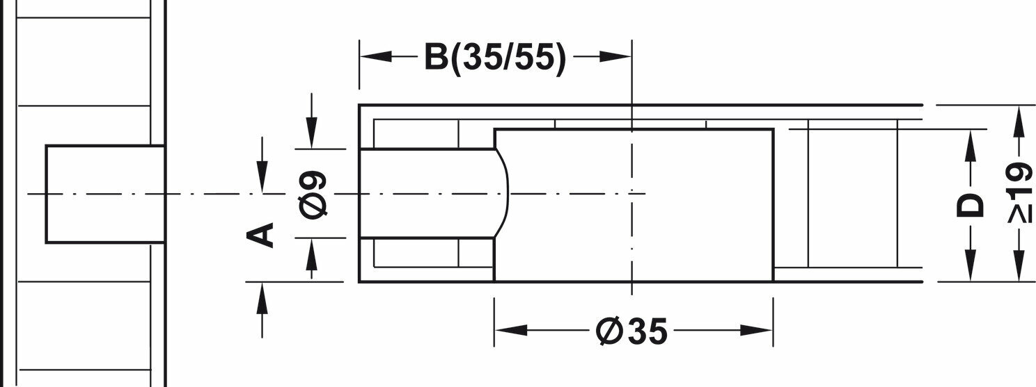 Корпус стяжки Hafele Maxifix оцинкованная PZ D=35мм 262.86.713 — фото 1