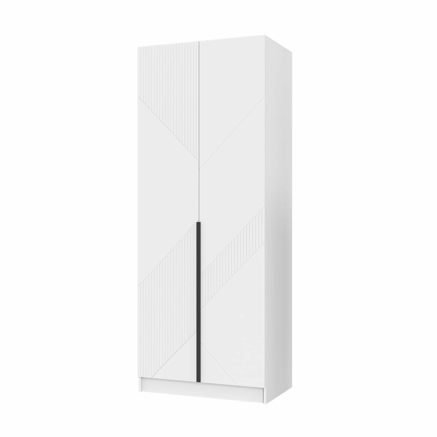 Шкаф ВНК-мебель Палермо 2-х створчатый со штангой и полкой Белый матовый ВН45181