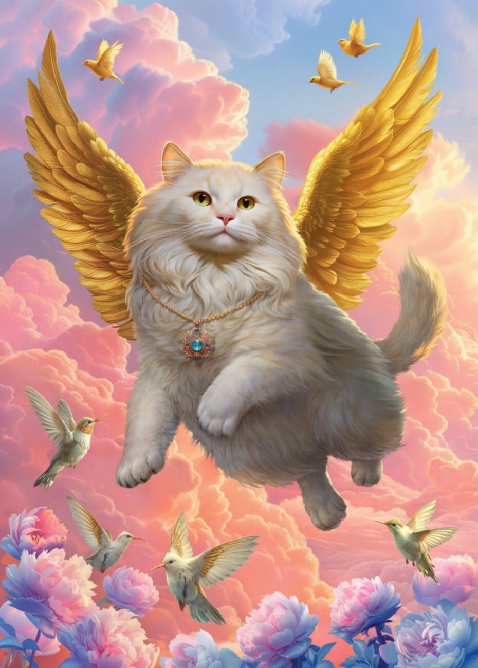 Пазл для взрослых Рыжий Кот 500 деталей: Кот Ангел